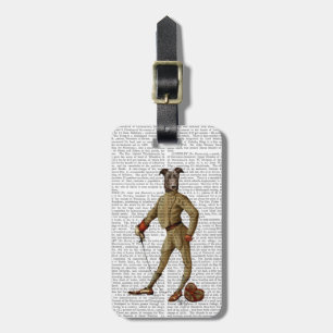 Greyhound Fencer Dark Full 2 Gepäckanhänger