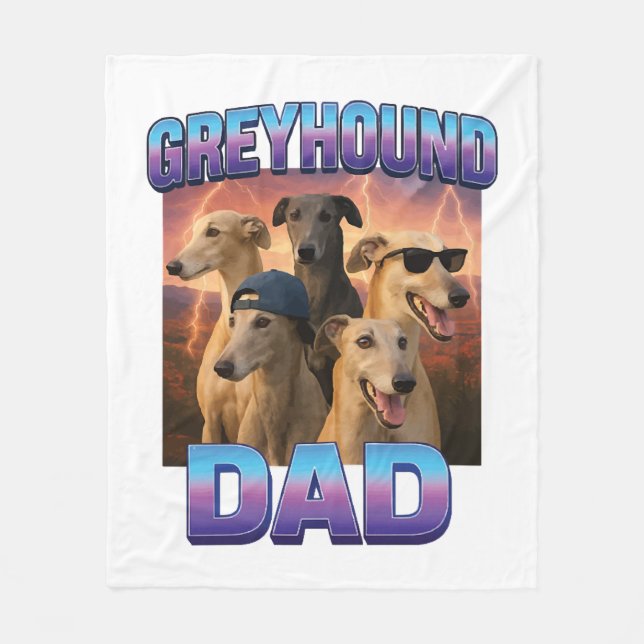 Greyhound Fleecedecke (Vorderseite)