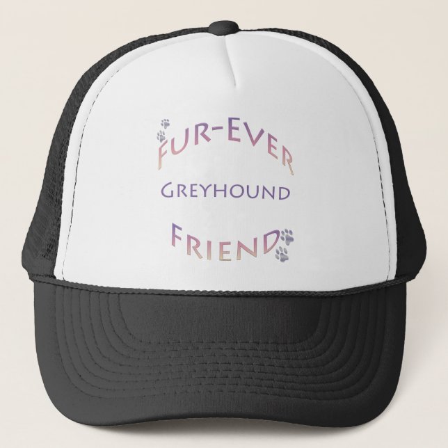 Greyhound Furever Truckerkappe (Vorderseite)