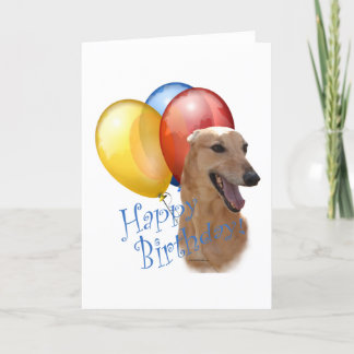 Greyhound Happy Birthday Card Karte