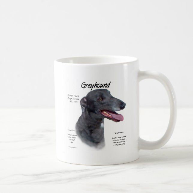 Greyhound History Design Kaffeetasse (Rechts)