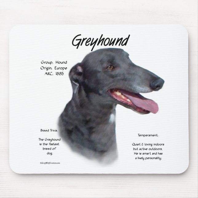 Greyhound History Design Mousepad (Vorne)