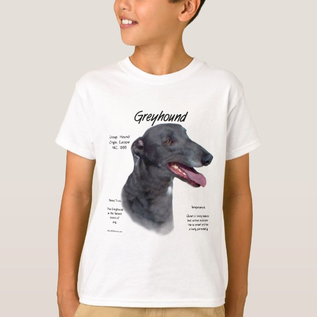 Greyhound History Design T-Shirt (Vorderseite)