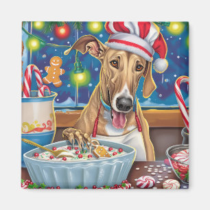Greyhound Holiday Backen: Festliches Weihnachten Magnet