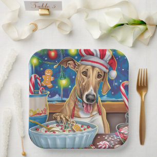 Greyhound Holiday Baking: Festliche Weihnachten Pappteller