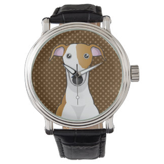 Greyhound Hund Cartoon Paws Armbanduhr