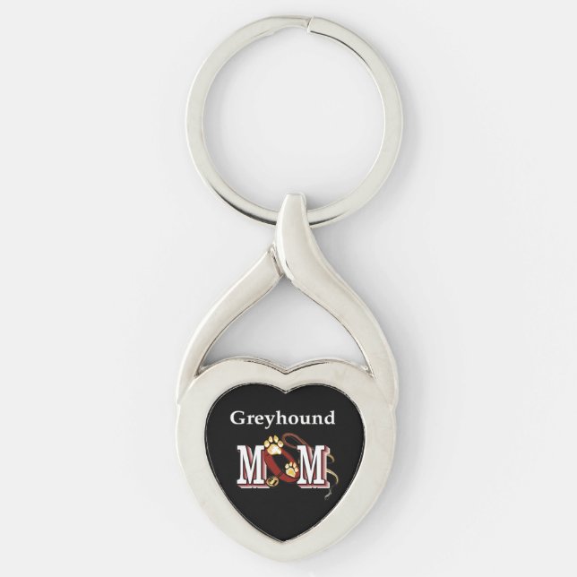 Greyhound Hund Mama Geschenke Schlüsselanhänger (Vorderseite)