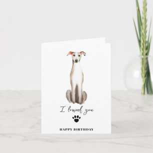 Greyhound Hund Mum Puppy Pads Paw Birthday Karte