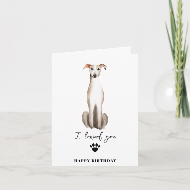Greyhound Hund Mum Puppy Pads Paw Birthday Karte (Vorderseite)