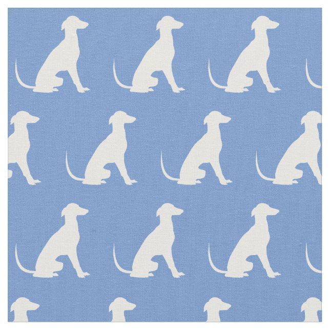 Greyhound Hund Silhouette Pet Light Blue Stoff (Nahaufnahme)