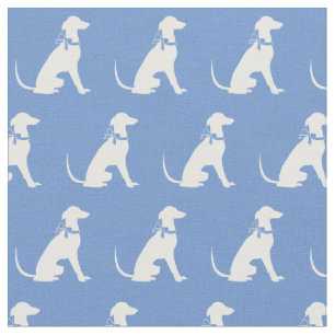 Greyhound Hund Silhouette Pet Light Blue Stoff