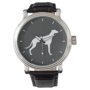 Greyhound Hund Silhouette Wrist Watch Armbanduhr