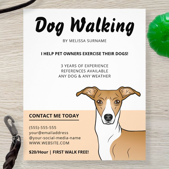 Greyhound - Hund Walker Flyer (Von Creator hochgeladen)