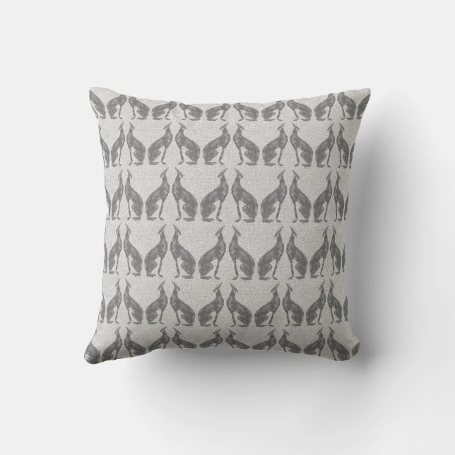 Greyhound Hund Wohngestaltung Kissen (Rückseite)