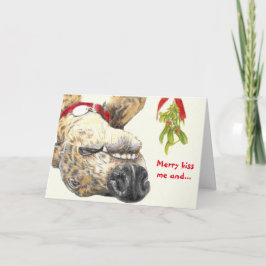 Greyhound Liebhaber Weihnachtskarte Feiertagskarte