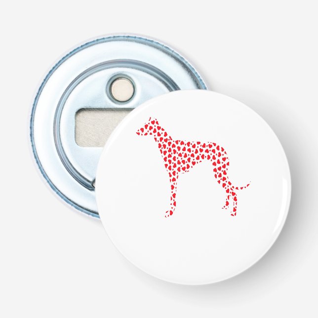 Greyhound Lover Valentine Gift Greyhound Dog Flaschenöffner (Vorderseite)