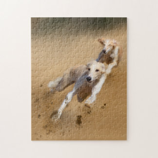 Greyhound Lurcher Chiens Peinture Puzzle