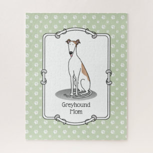 Greyhound-Mama (weiß) Niedliche Hunde-Mama