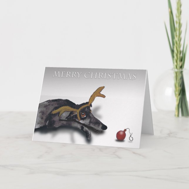 GREYHOUND MERRY CHRISTMAS FEIERTAGSKARTE (Vorderseite)
