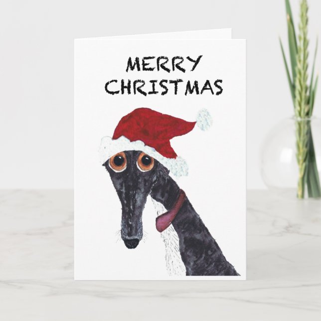 GREYHOUND MERRY XMAS KARTE (Vorderseite)
