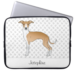 Greyhound mit Individuelle Name Laptopschutzhülle