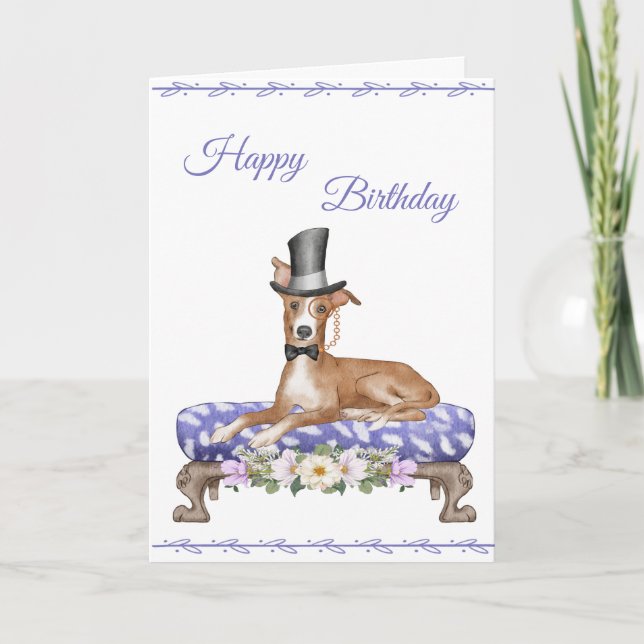 Greyhound mit Monocle Karte (Vorderseite)