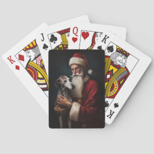 Greyhound mit Weihnachtsfeiern Spielkarten