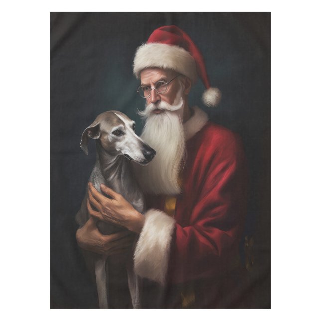 Greyhound mit Weihnachtsfeiern Tischdecke (Vorderseite)