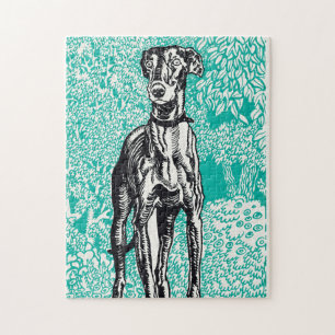 Greyhound Moriz Jung Gemälde druckende Tierhundeku