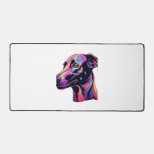 Greyhound Neon Design Schreibtischunterlage