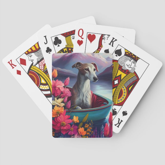 Greyhound on a Paddle: Ein Landschaftliches Abente Spielkarten (Rückseite)