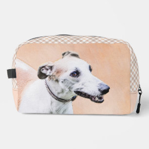 Greyhound Painting Niedlich Red White Original Dog Waschbeutel
