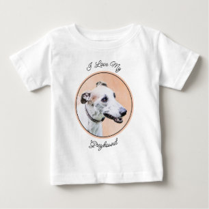 Greyhound Painting - Niedliche Original Hunde Kuns Baby T-shirt