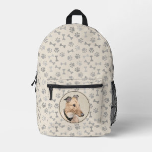 Greyhound Painting - Niedliche Original Hunde Kuns Bedruckter Rucksack