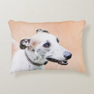 Greyhound Painting - Niedliche Original Hunde Kuns Dekokissen