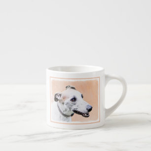 Greyhound Painting - Niedliche Original Hunde Kuns Espressotasse