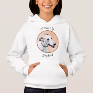 Greyhound Painting - Niedliche Original Hunde Kuns Hoodie