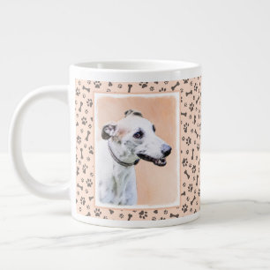 Greyhound Painting - Niedliche Original Hunde Kuns Jumbo-Tasse