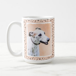 Greyhound Painting - Niedliche Original Hunde Kuns Kaffeetasse