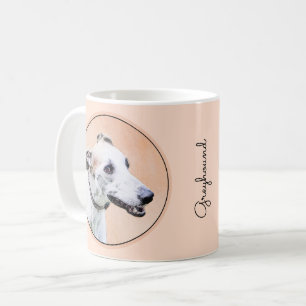 Greyhound Painting - Niedliche Original Hunde Kuns Kaffeetasse