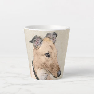 Greyhound Painting - Niedliche Original Hunde Kuns Milchtasse