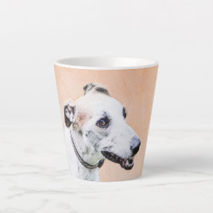 Greyhound Painting - Niedliche Original Hunde Kuns Milchtasse
