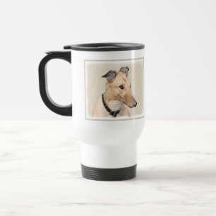 Greyhound Painting - Niedliche Original Hunde Kuns Reisebecher