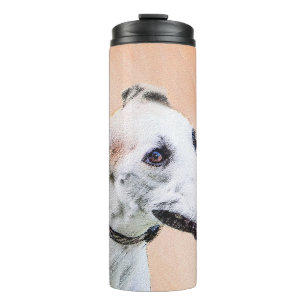 Greyhound Painting - Niedliche Original Hunde Kuns Thermosbecher