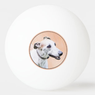 Greyhound Painting - Niedliche Original Hunde Kuns Tischtennisball