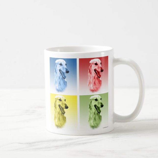 Greyhound Pop Art Kaffeetasse (Rechts)