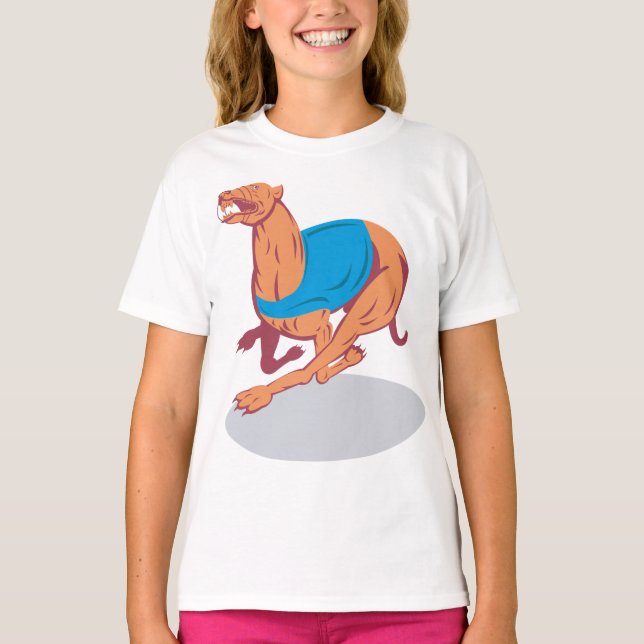 Greyhound Racing Girls T - Shirt (Vorderseite)