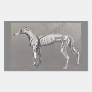 Greyhound Rechteckiger Aufkleber