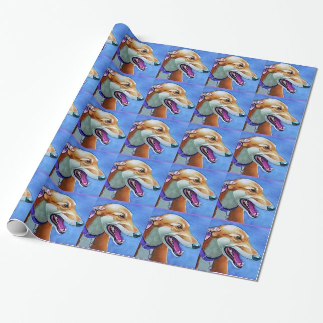 Greyhound Rescue Dog Geschenkpapier (Ungerollt)