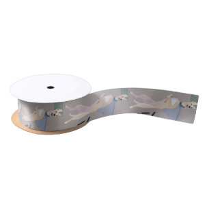 Greyhound Ribbon 1.5" & Matching Gift Wrap (Sep.) Satinband